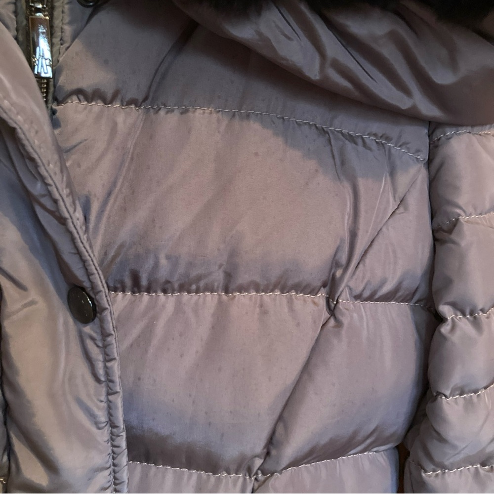 Moncler Authentic Purple Fur Down Jacket Modane Giubbotto Size 3 Large - Picture 14 of 14